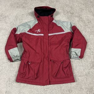 Ice Armor by CLAM Womens Fishing Float Jacket Womens Medium Dark Red Pockets